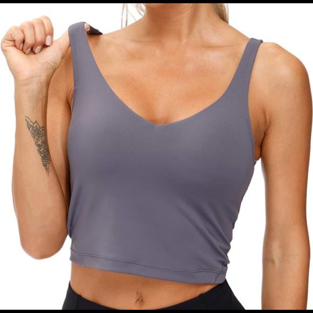 Women’s Longline Sports BraBras Gym Running Workout Tank Tops